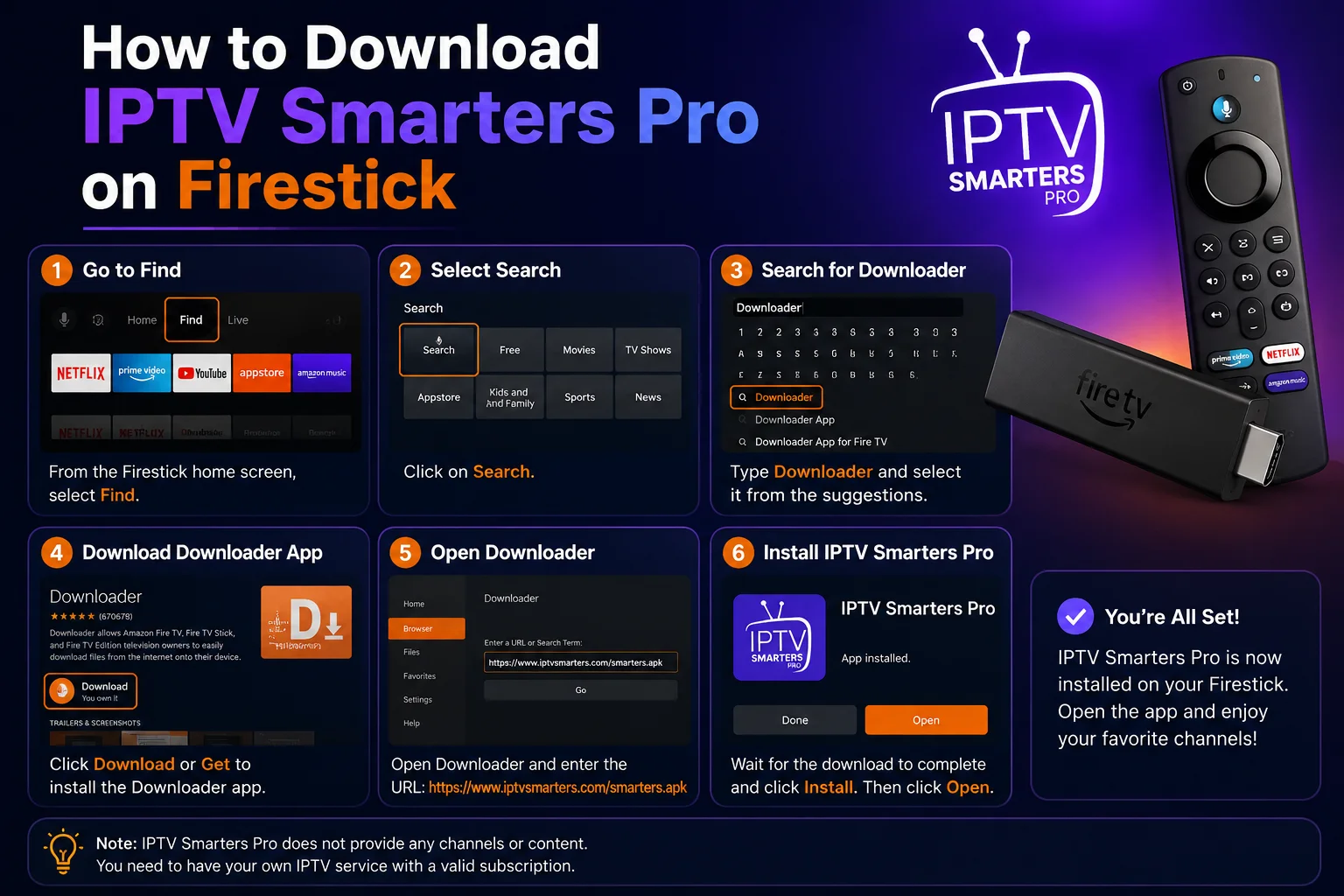 how to download iptv smarters pro on firestick